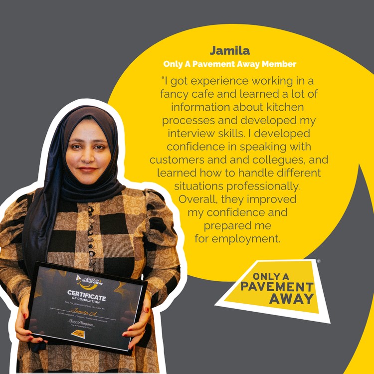 Only A Pavement Away Receives £6,000 Donation to Fund Employment Programme